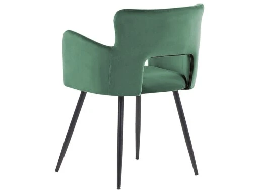 Velvet Dining Chair Dark Green SANILAC - Image 4