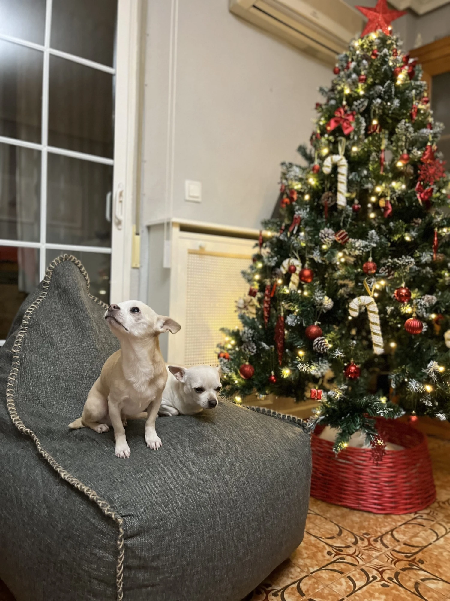 Linen Bean Bag Chair Grey DROP - Image 6