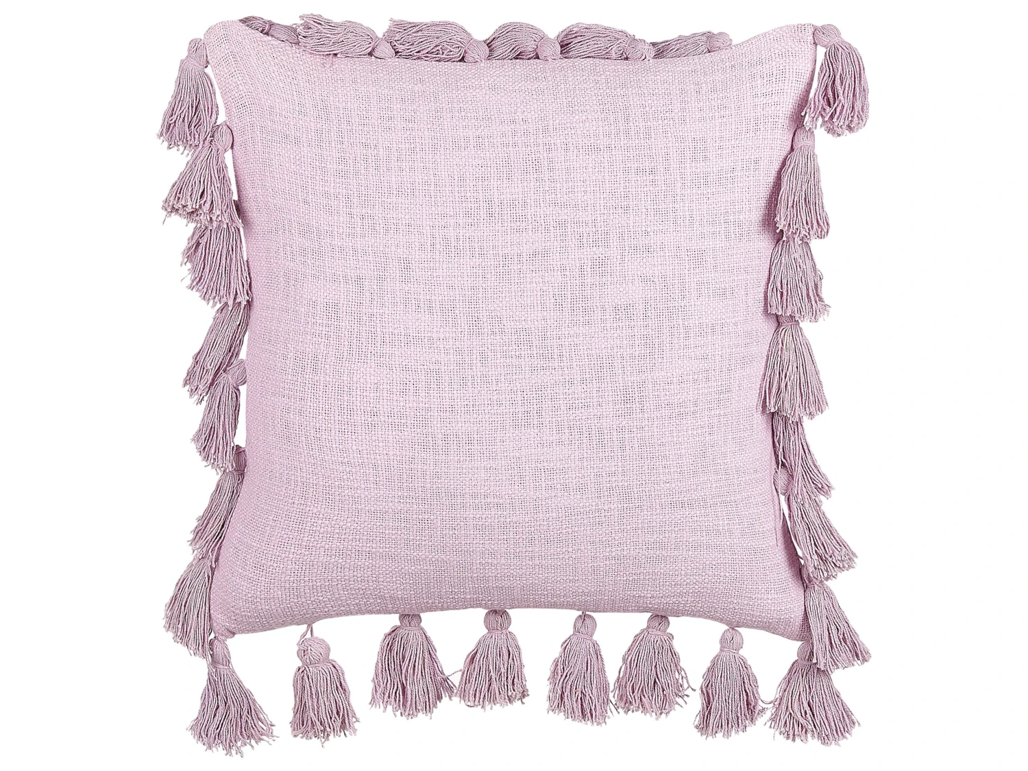 Cotton Cushion With Tassels 45 X 45 Cm Pink LYNCHIS