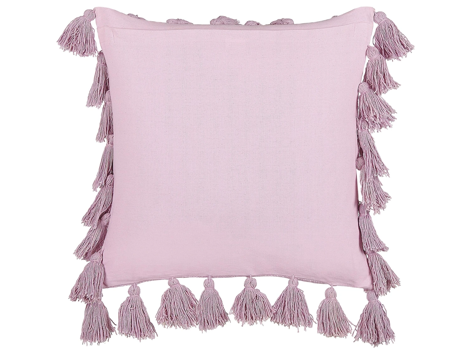 Cotton Cushion With Tassels 45 X 45 Cm Pink LYNCHIS - Image 3