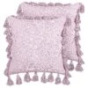 Set Of 2 Cotton Cushions With Tassels 45 X 45 Cm Pink LYNCHIS -Furniture Store undef src sa picid 838718 type whitesh image