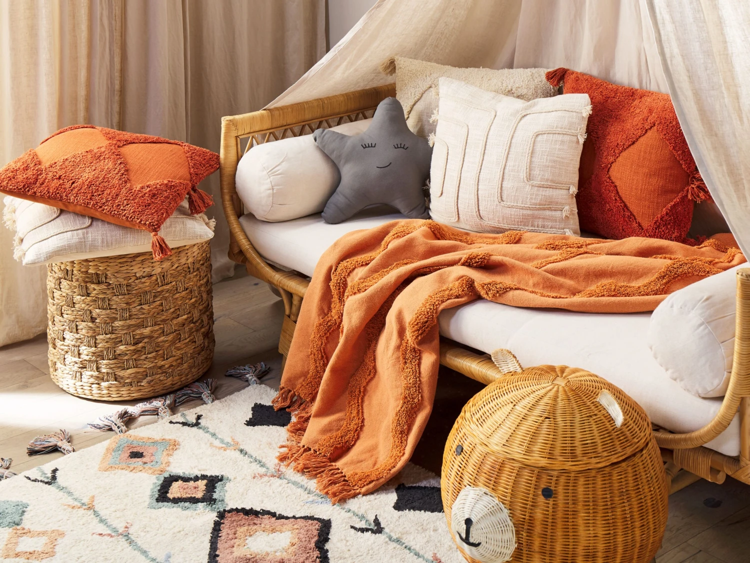 Rattan Bear Basket Natural HIMBA - Image 3