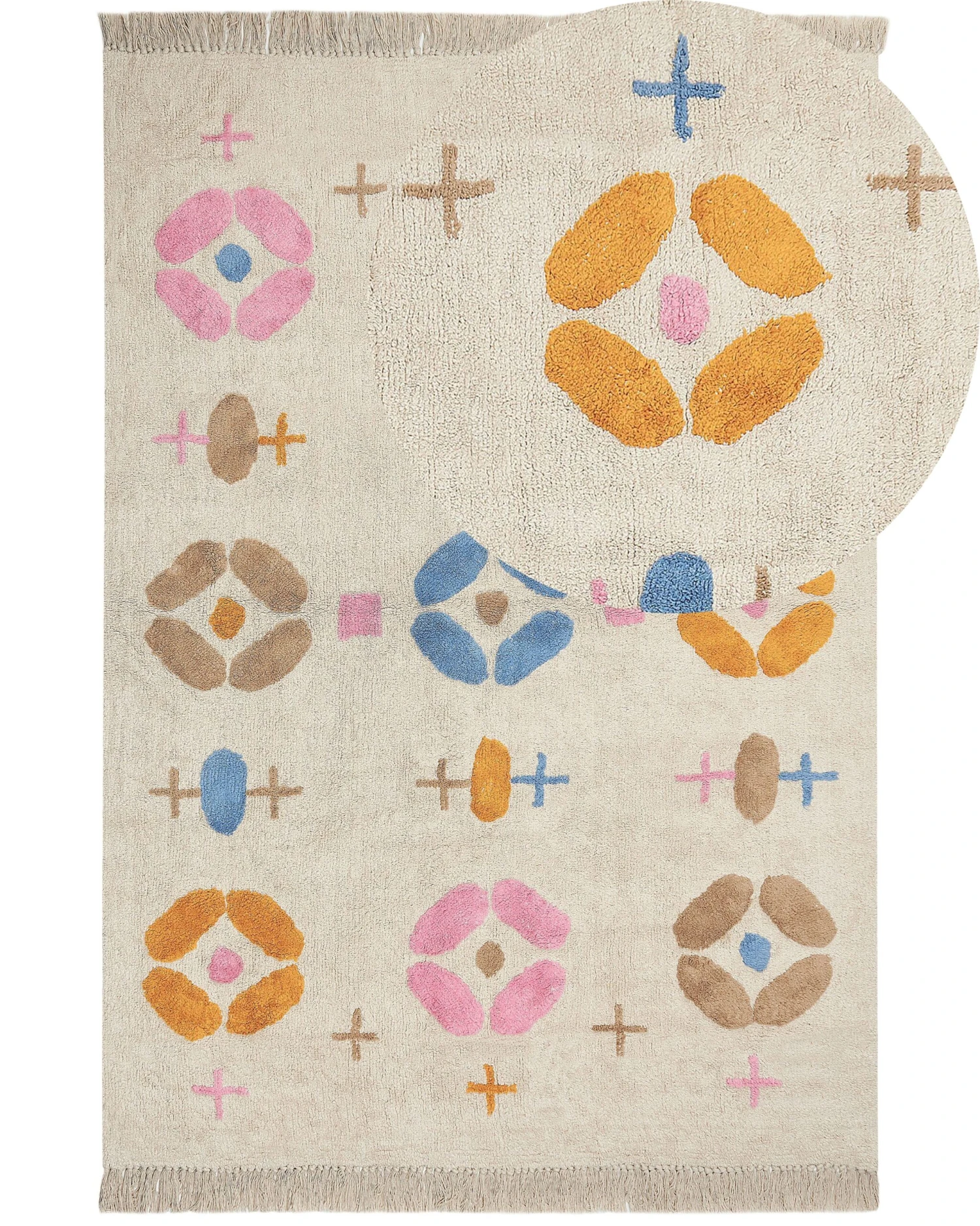Cotton Area Rug Multicolour DARAN Various Sizes
