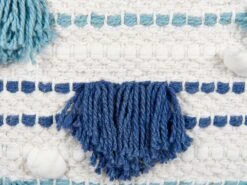 Set Of 2 Cotton Cushions With Tassels 45 X 45 Cm White And Blue DATURA -Furniture Store undef src sa picid 840102 type whitesh image
