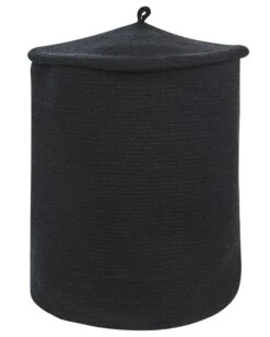 Cotton Basket With Lid Black SILOPI
