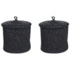 Set Of 2 Cotton Baskets With Lids Black SILOPI -Furniture Store undef src sa picid 840180 type whitesh image