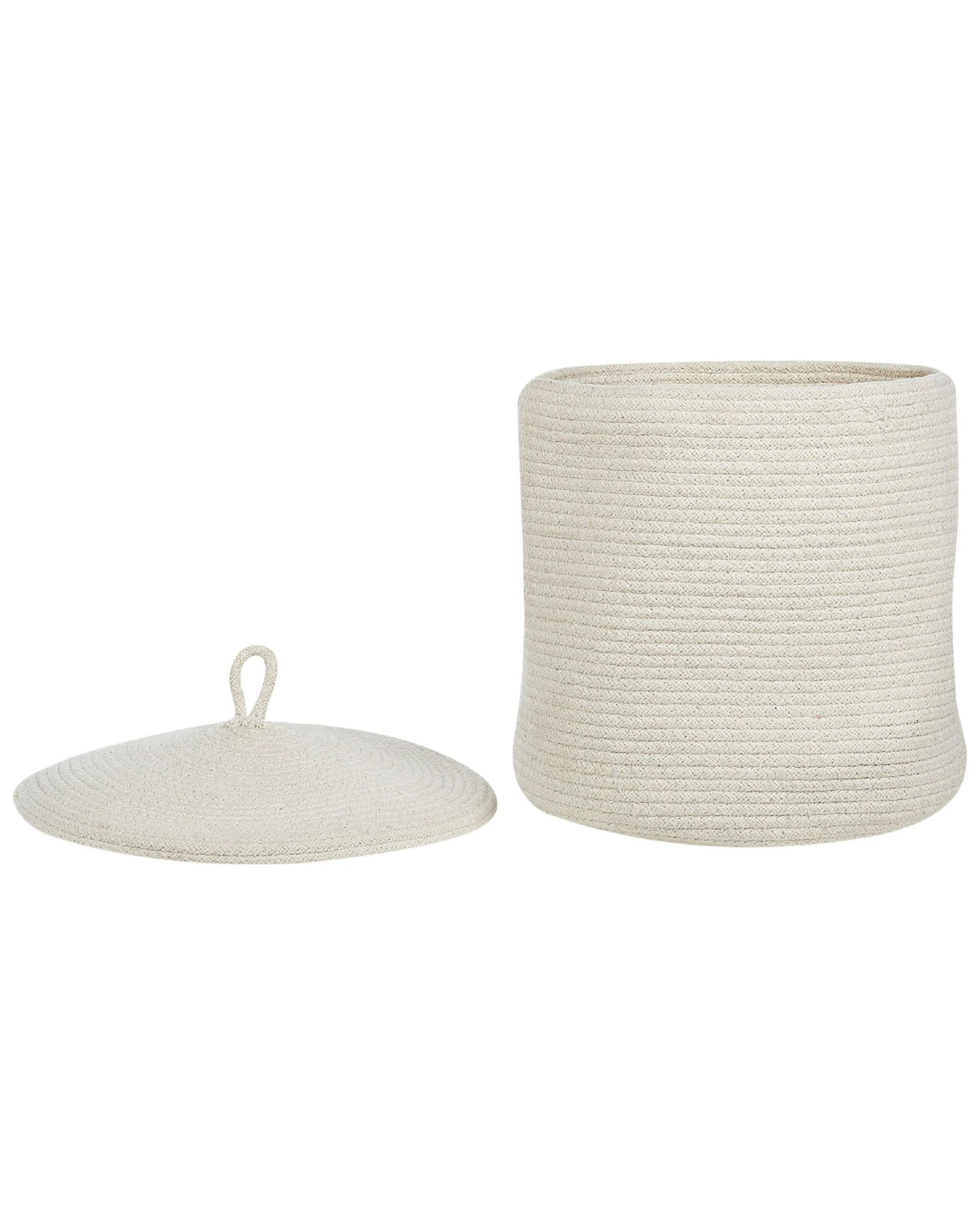 Set Of 2 Cotton Baskets With Lids Off-White SILOPI - Image 4