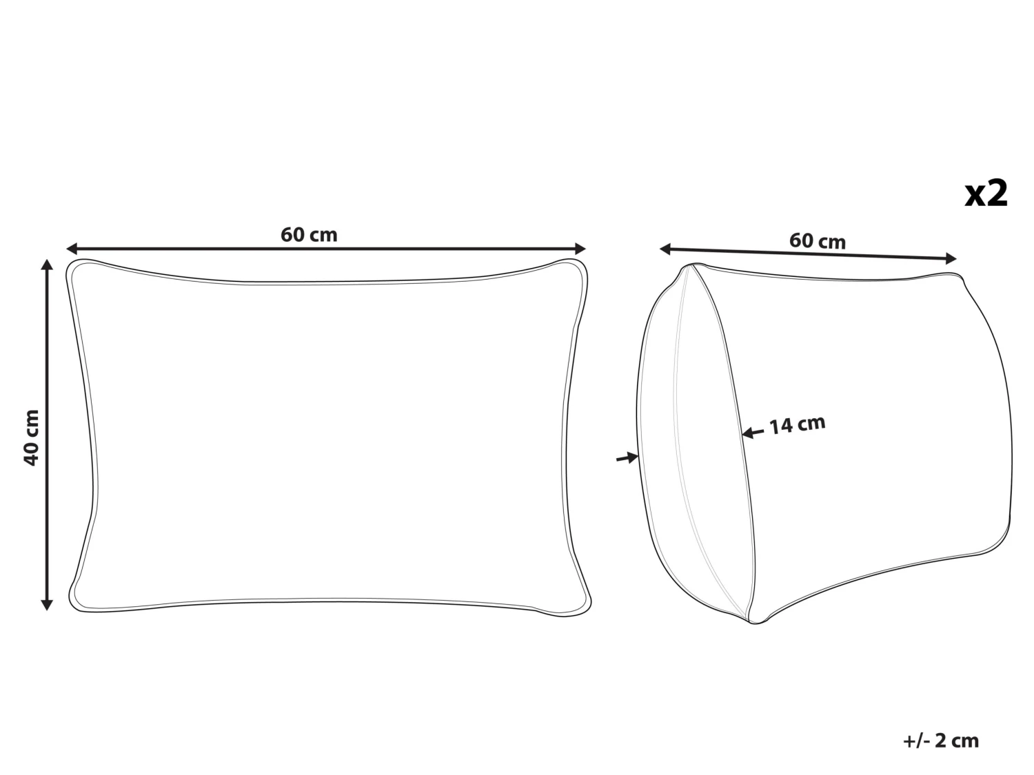 Set Of 2 Cushions Striped Pattern With Tassels 40 X 60 Cm Multicolour AGAVE - Image 8