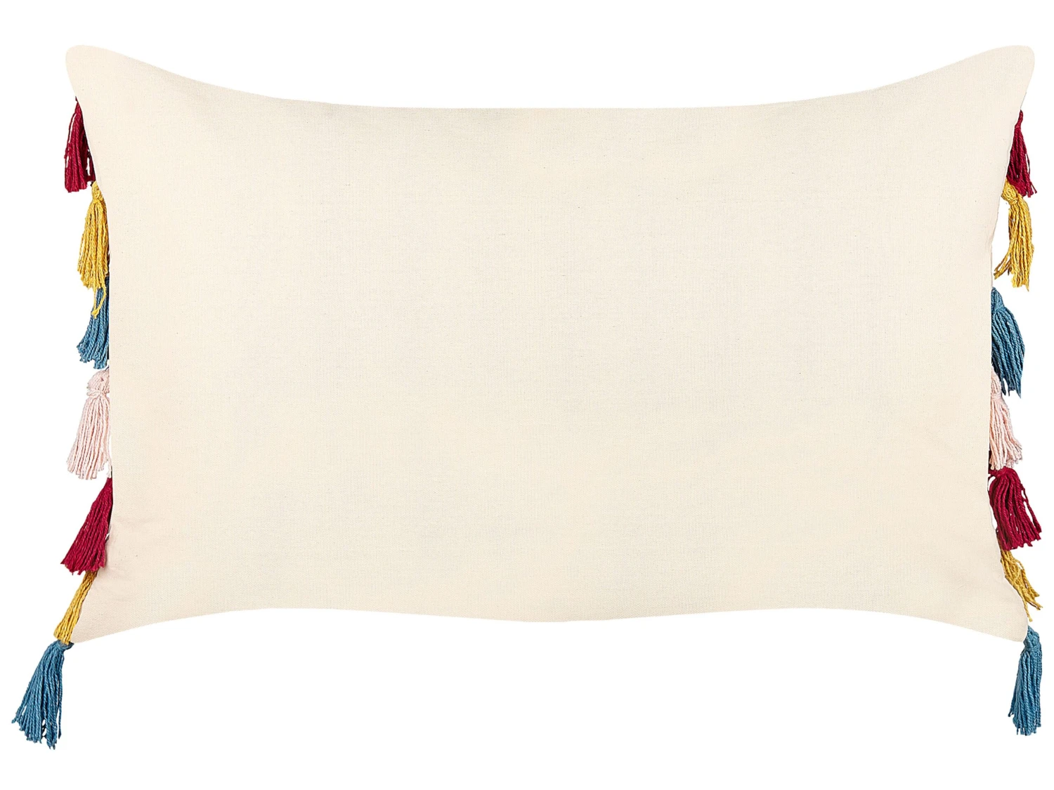 Cotton Cushion Striped Pattern With Tassels 40 X 60 Cm Multicolour AGAVE - Image 3