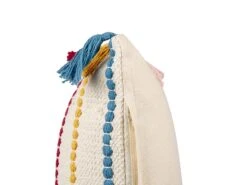 Cotton Cushion Striped Pattern With Tassels 40 X 60 Cm Multicolour AGAVE -Furniture Store undef src sa picid 840388 type whitesh image