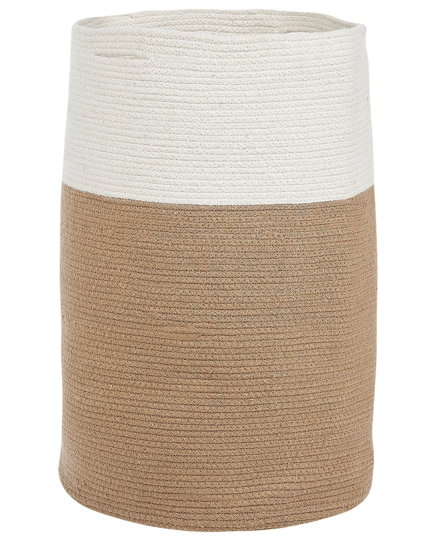 Cotton Basket Beige And White ARDESEN