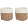 Set Of 2 Cotton Baskets Beige And White ARDESEN -Furniture Store undef src sa picid 840445 type whitesh image