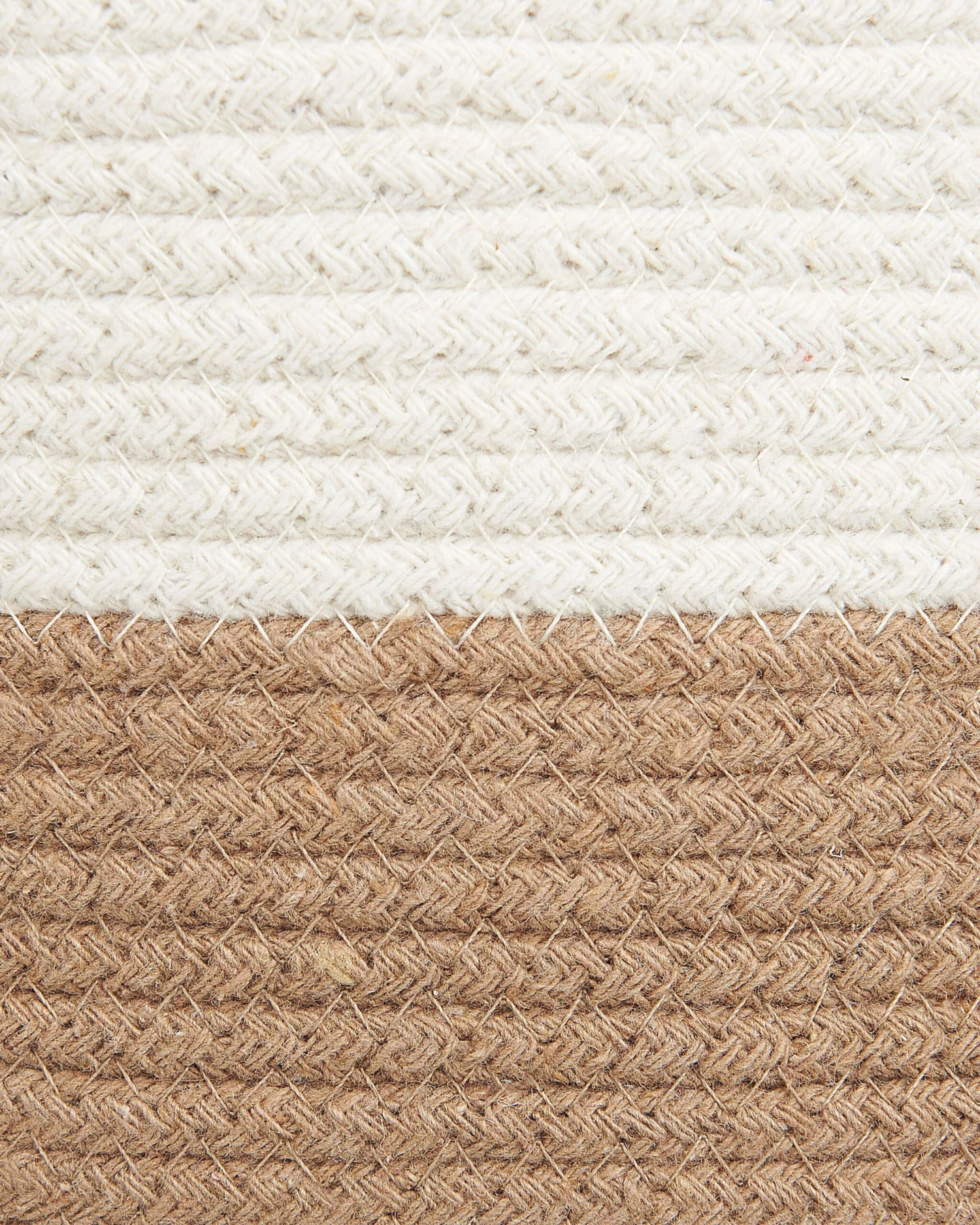 Set Of 2 Cotton Baskets Beige And White ARDESEN - Image 6