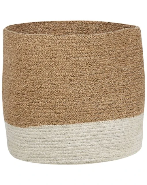 Set Of 2 Jute Baskets Beige And White BULANIK - Image 3