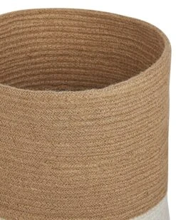 Set Of 2 Jute Baskets Beige And White BULANIK -Furniture Store undef src sa picid 840456 type whitesh image