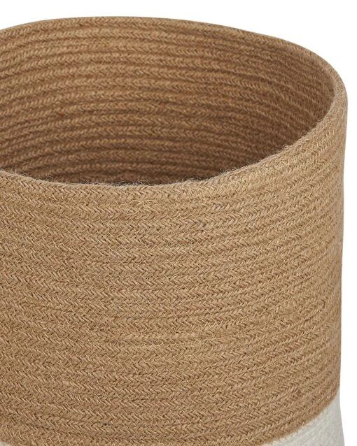 Set Of 2 Jute Baskets Beige And White BULANIK - Image 4