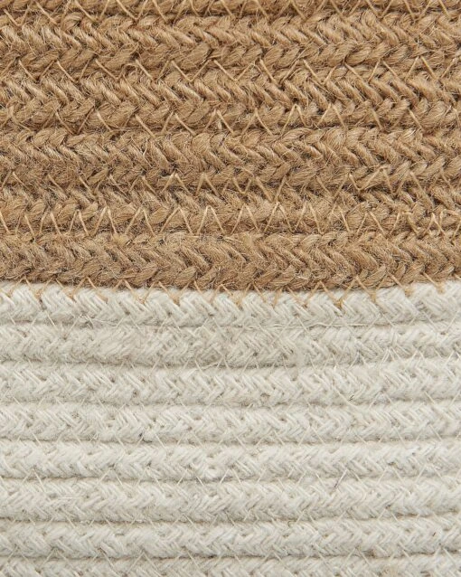 Set Of 2 Jute Baskets Beige And White BULANIK - Image 5