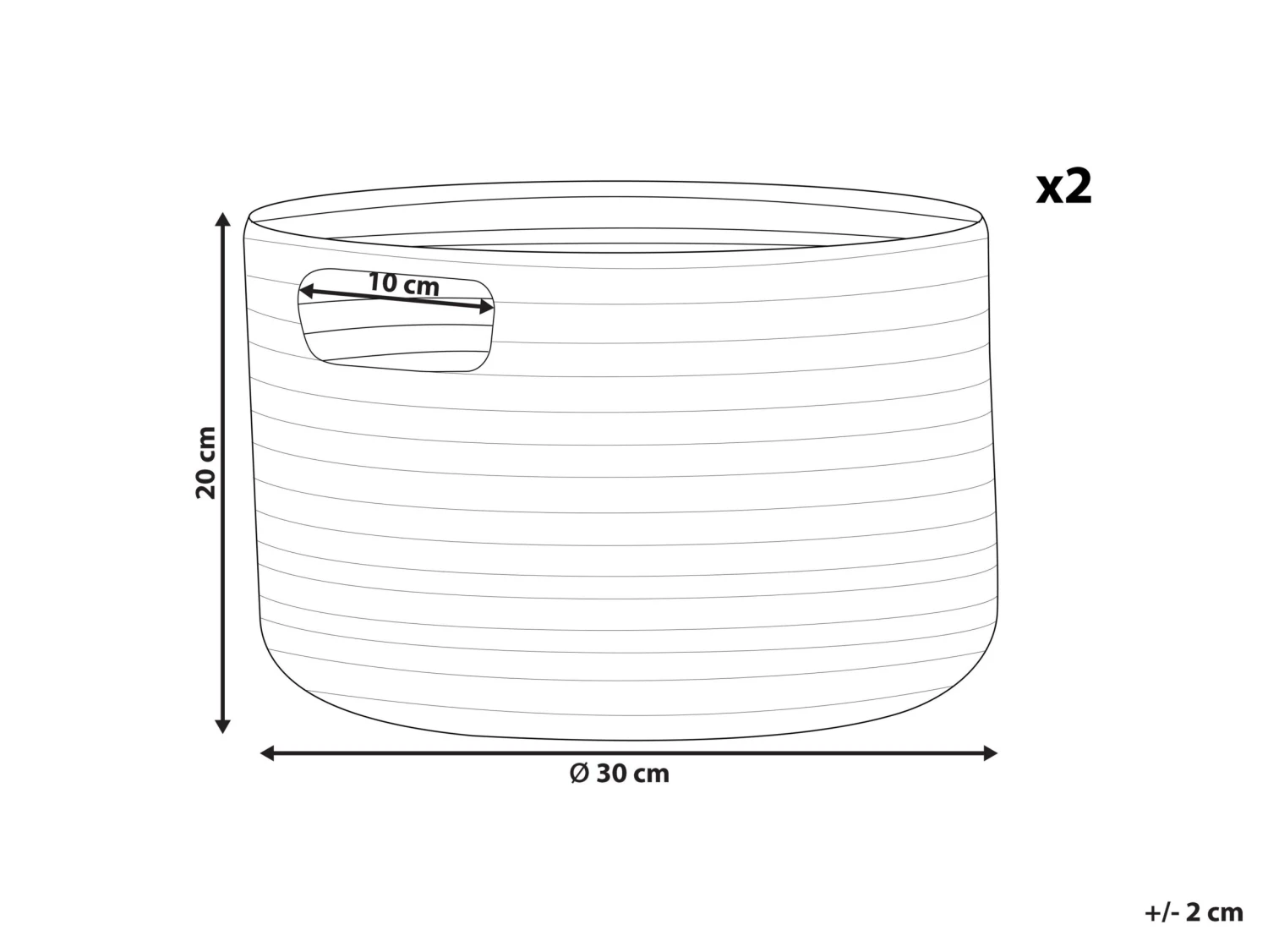 Set Of 2 Cotton Baskets Pink CHINIOT - Image 7