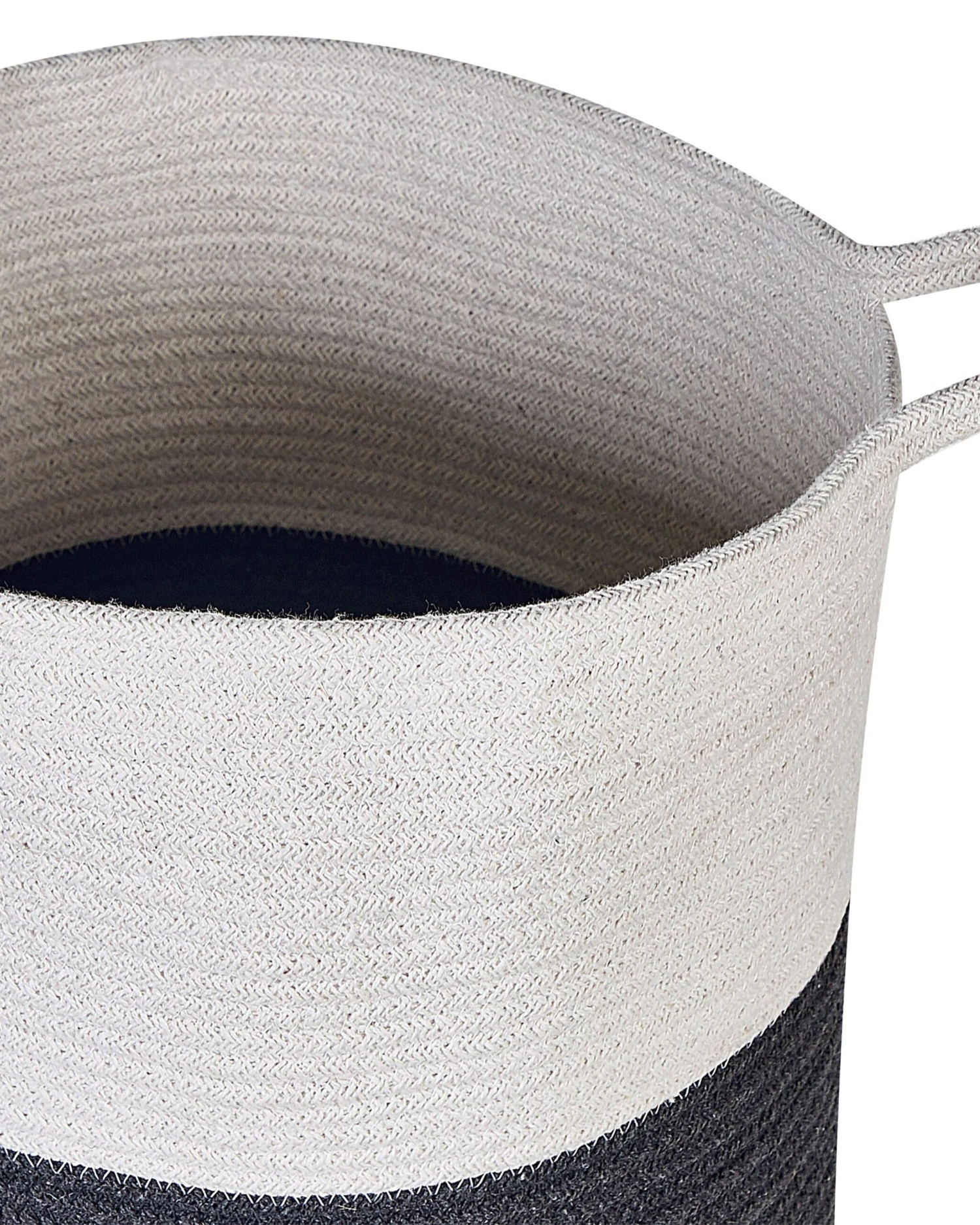 Set Of 2 Cotton Baskets White And Black PAZHA - Image 4