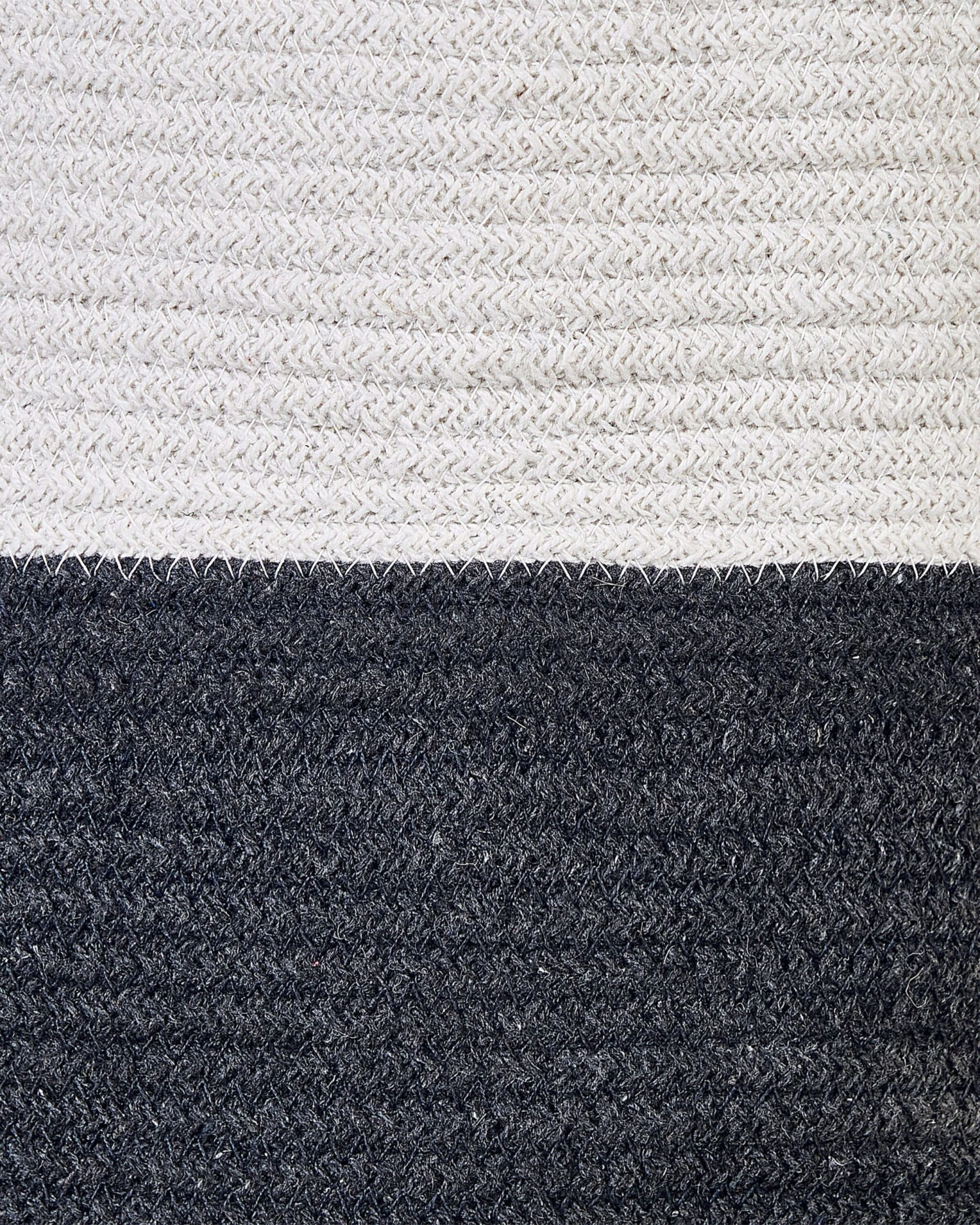 Set Of 2 Cotton Baskets White And Black PAZHA - Image 5