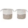 Set Of 2 Cotton Baskets White And Beige PAZHA -Furniture Store undef src sa picid 840623 type whitesh image