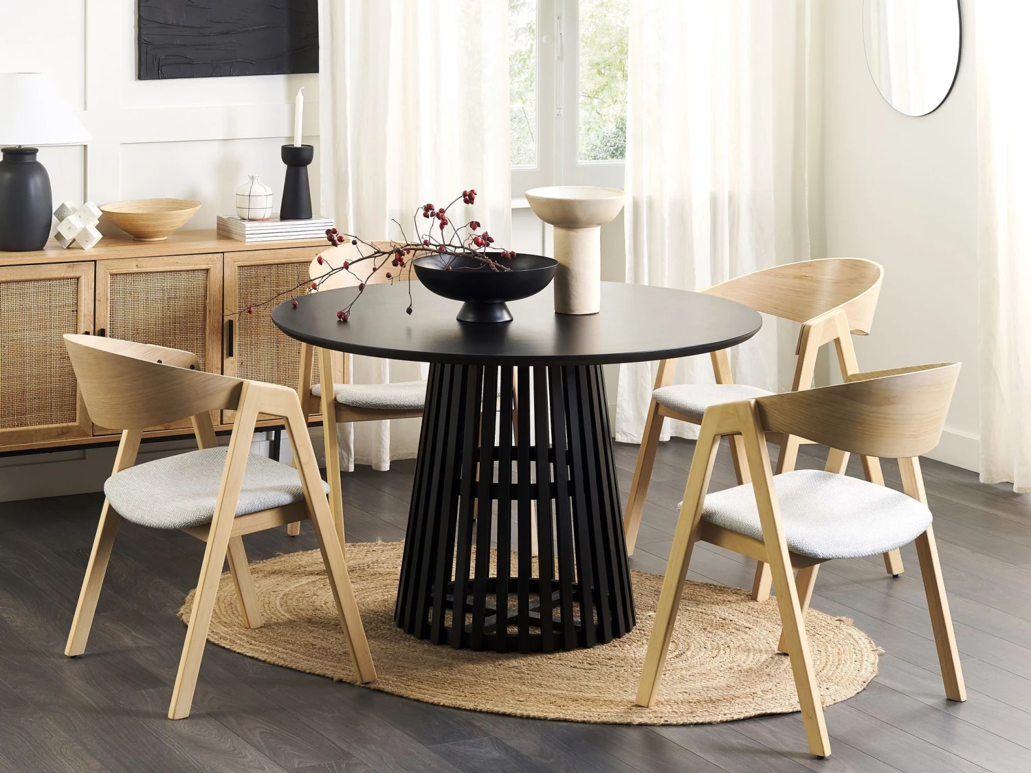Round Dining Table ⌀ 120 Cm Black MESILLA - Image 2