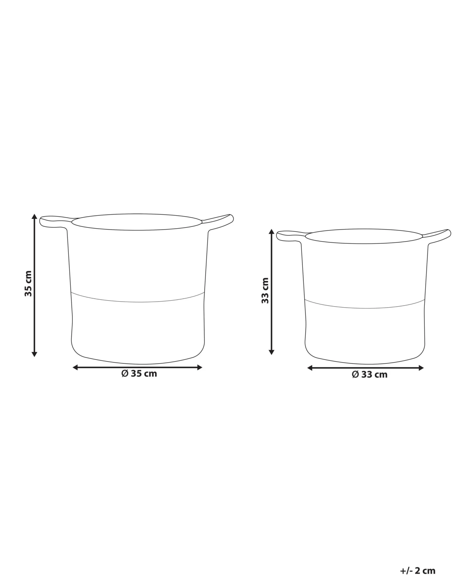 Set Of 2 Cotton Baskets White And Black PAZHA - Image 6