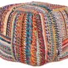 Cotton Pouffe 40 X 40 X 40 Cm Multicolour MEKHTAR -Furniture Store undef src sa picid 841509 type whitesh image