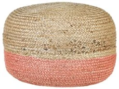 Jute Pouffe 50 X 40 Cm Pink DUKI