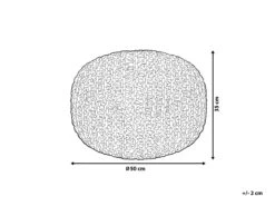 Cotton Knitted Pouffe 50 X 35 Cm White And Pink CONRAD -Furniture Store undef src sa picid 842520 type whitesh image