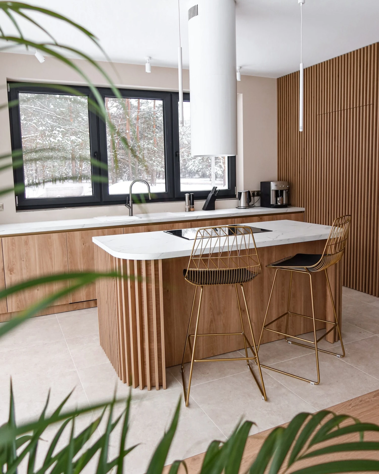 Set Of 2 Metal Bar Chairs Gold PRESTON - Image 7