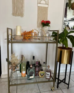 Kitchen Trolley Gold VENETA -Furniture Store undef src sa picid 842901 type whitesh image