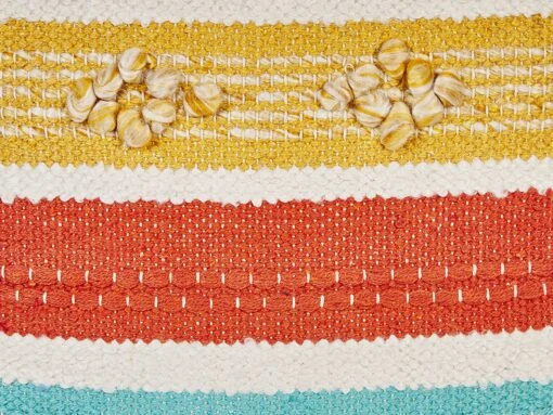Cotton Cushion Striped Pattern 45 X 45 Cm Multicolour DICLIPTERA - Image 5