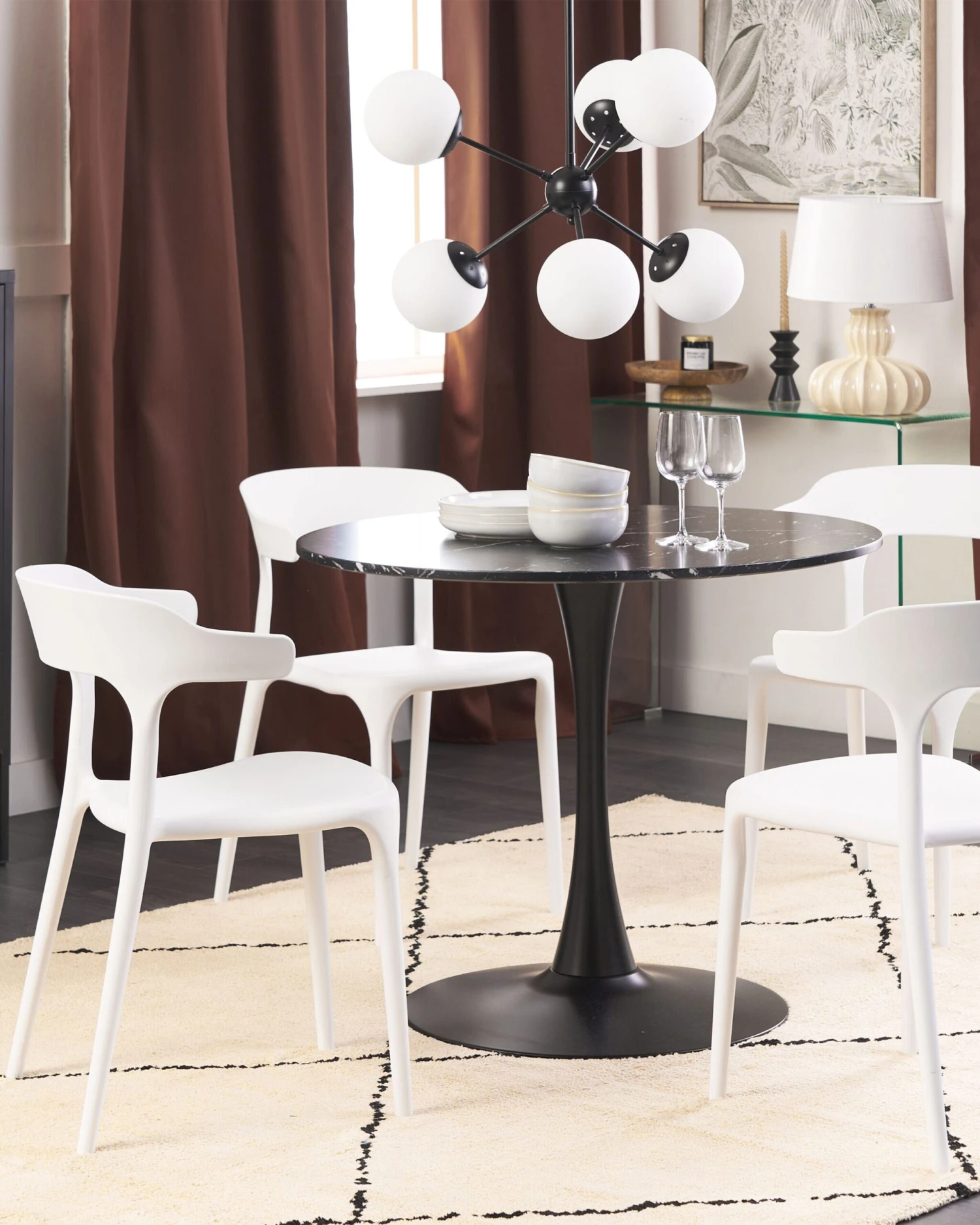 Set Of 4 Dining Chairs White GUBBIO - Image 3