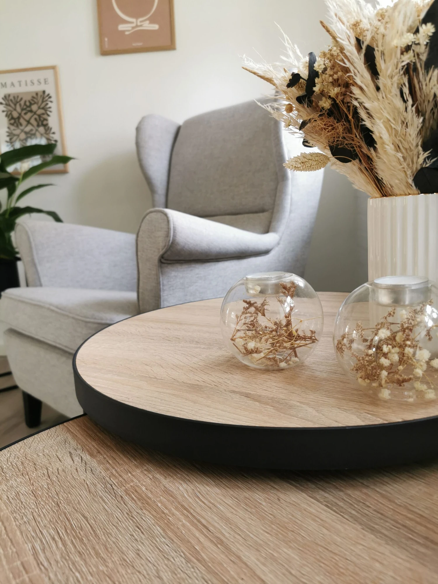 Set Of 2 Coffee Tables Light Wood With Black MELODY Big And Medium - Image 7