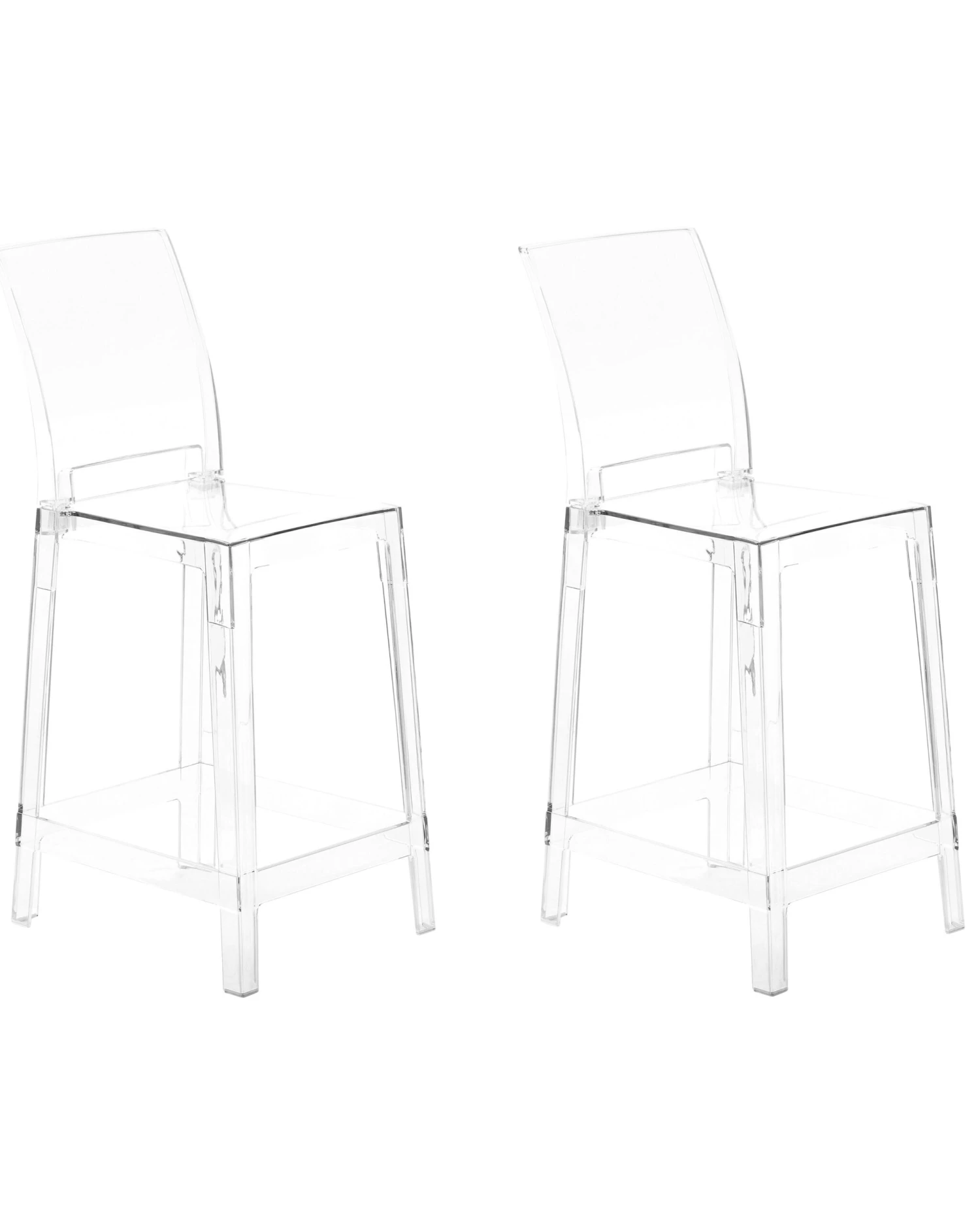 Set Of 2 Bar Chairs Transparent WELLINGTON