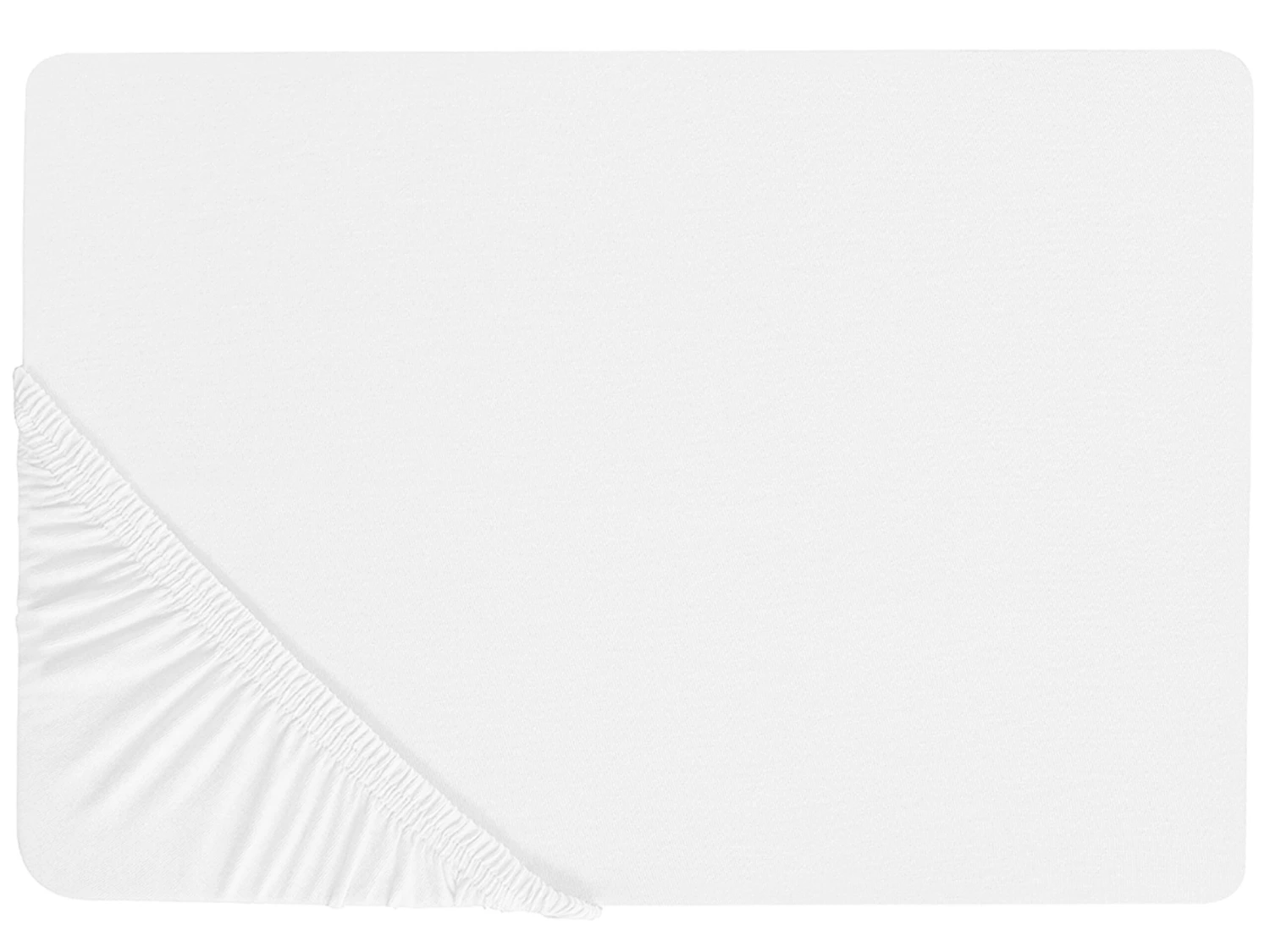 Cotton Fitted Sheet White JANBU Various Sizes