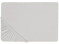Cotton Fitted Sheet Light Grey JANBU Various Sizes
