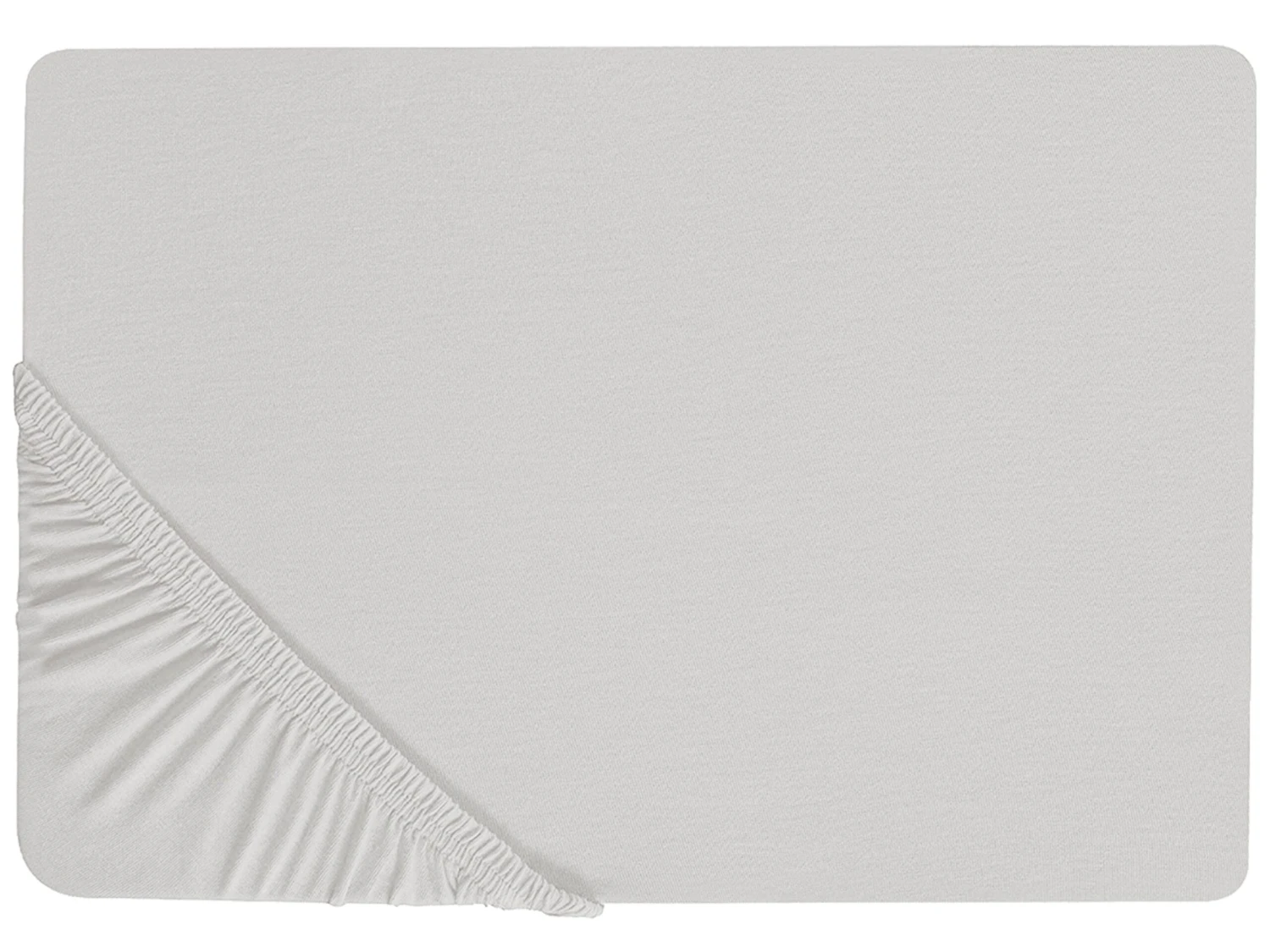 Cotton Fitted Sheet Light Grey JANBU Various Sizes