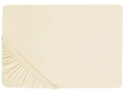 Cotton Fitted Sheet Beige JANBU Various Sizes