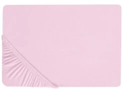 Cotton Fitted Sheet Pink JANBU Various Sizes