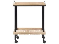 Metal Kitchen Trolley Light Wood With Black TAGGIO -Furniture Store undef src sa picid 845456 type whitesh image