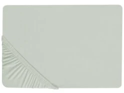 Cotton Fitted Sheet Light Green JANBU Various Sizes