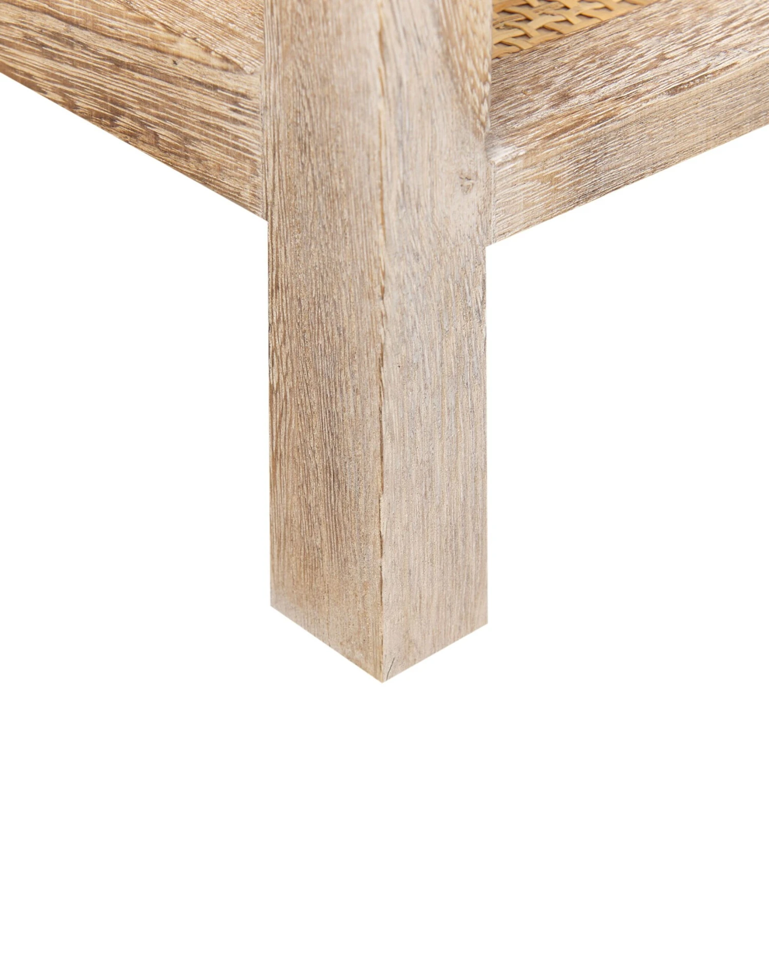 Rattan 1 Drawer Bedside Table Light Wood ESTO - Image 6