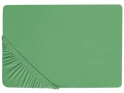 Cotton Fitted Sheet Green JANBU Various Sizes