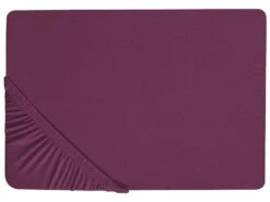 Cotton Fitted Sheet Burgundy JANBU Various Sizes