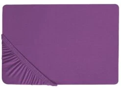 Cotton Fitted Sheet Purple JANBU Various Sizes