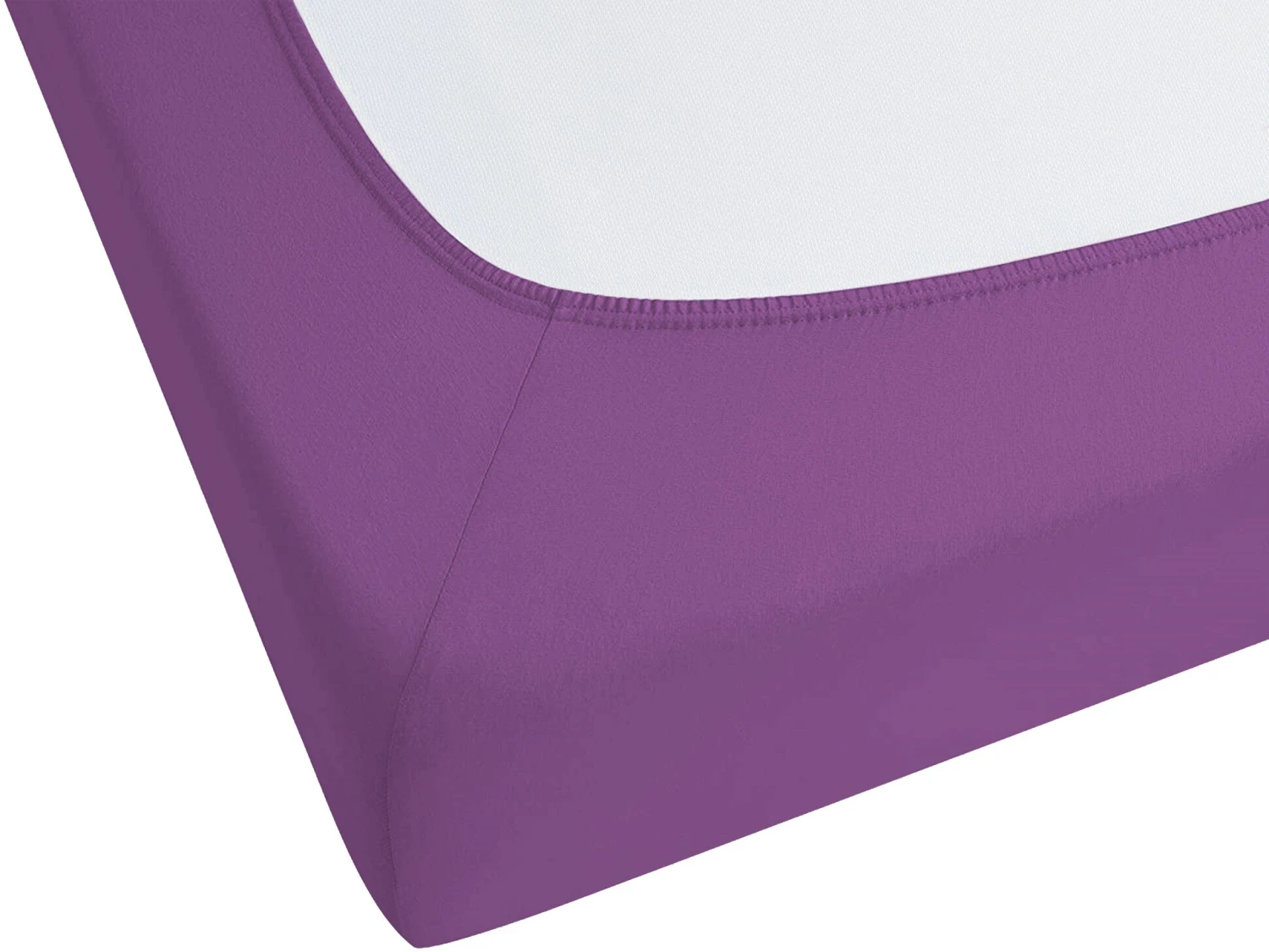 Cotton Fitted Sheet Purple JANBU Various Sizes - Image 4