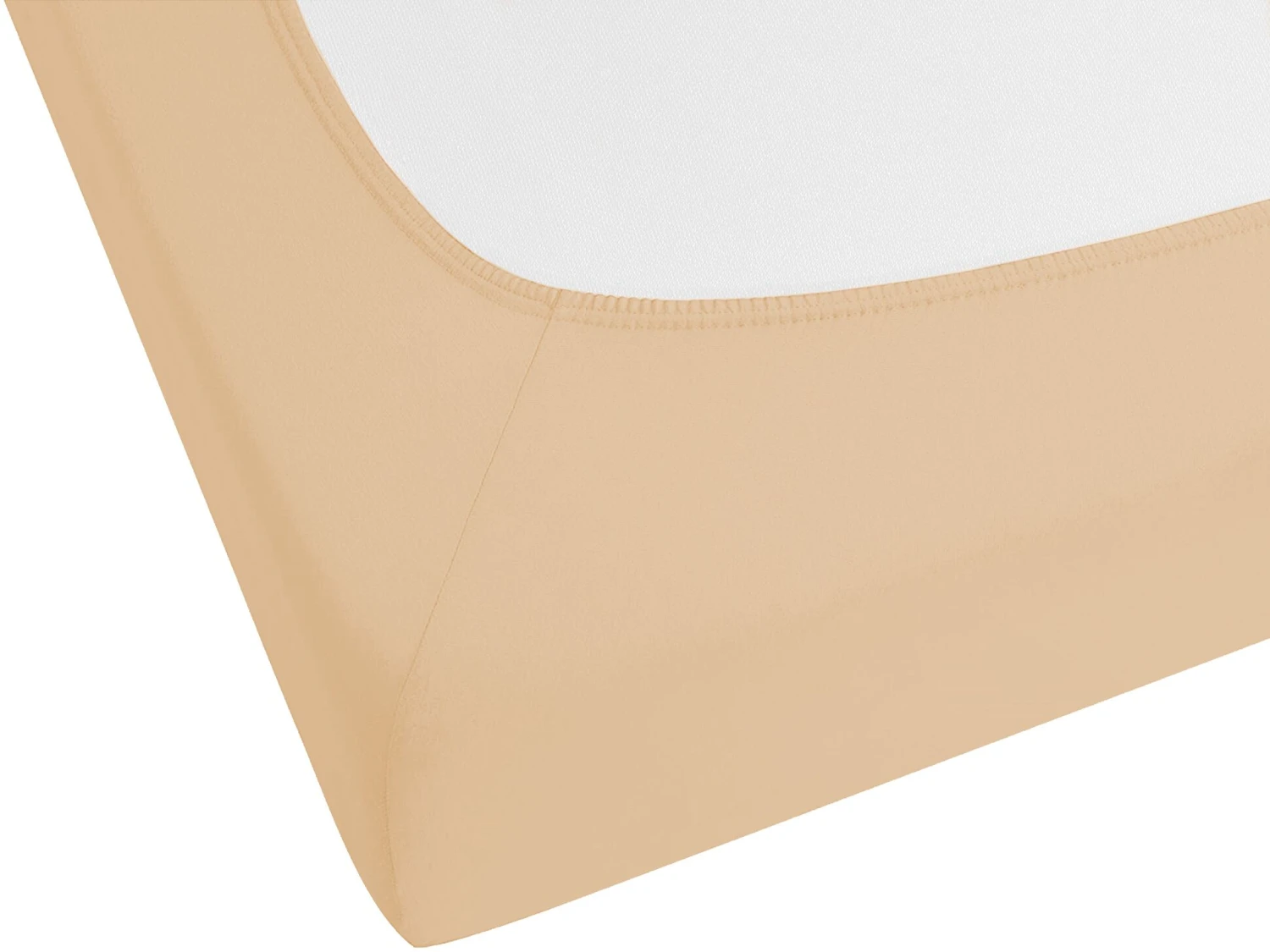 Cotton Fitted Sheet Light Brown JANBU Various Sizes - Image 4