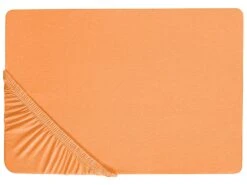 Cotton Fitted Sheet Orange JANBU Various Sizes